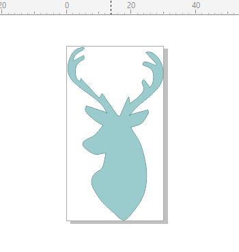 Deer head side profile  cards and scrapbooks and Invitations pk